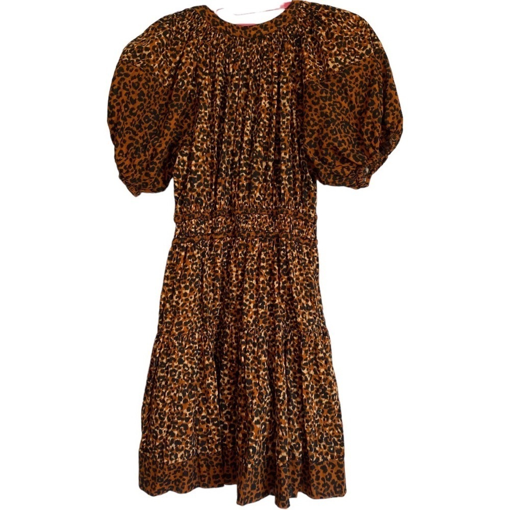 Ulla Johnson Mariana Puff Sleeve V-Neck Mini Dress Size 2 - Picture 11 of 16